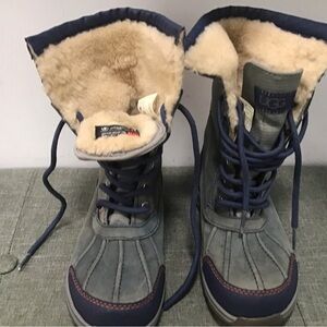 UGG Blue Shearling-Lined Boots
